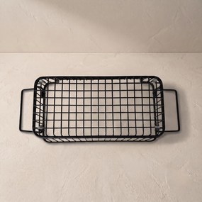 Kosz na owoce metalowy z uchwytami, 34 x 18 x 14 cm