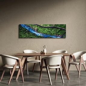 Obraz - Rzeka między górami, Kaukaz, Rosja (170x50 cm)