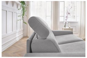Jasnoszara rozkładana sofa 215 cm Monaco – Bobochic Paris
