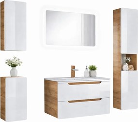 Zestaw podwieszanych mebli łazienkowych  80 cm Biały połyskE2-A52
