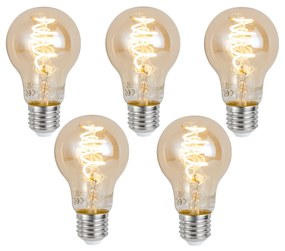 Zestaw 5 inteligentnych żarówek LED E27 z możliwością ściemniania A60 Amber 4,9W 320 lm 2500K Zigbee