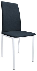 Krzesło tapicerowane ALAN stelaż biały Sawana 80