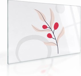 Obraz na szkle - Różowa abstrakcja kwiatowa N⁰3 (70x50 cm)