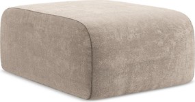 Pufa - z tkaniny szenilowej - ciemny beż - LANI
