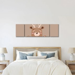 Obraz - Jeleń w koszuli w paski (170x50 cm)