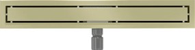 Mexen Flat M13 odpływ liniowy 2w1 70 cm, złoty szczotkowany - 1A10070-15