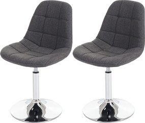 Krzesło do jadalni MCW-A60 (zestaw 2 sztuk),  tekstylny jasnoszary