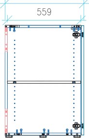 Kuchnia biurowa NIKA ze zlewem i kranem 1963 x 600 x 2000 mm, dąb naturalny, lawo
