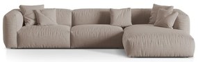 Beżowy narożnik modułowy (prawostronny) Martina – Micadoni Home