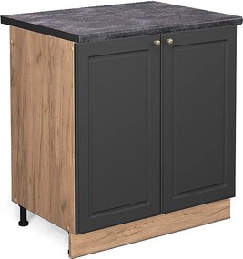 Szafka pod zlew antracytowo-złoty 80x60x82 fame-line