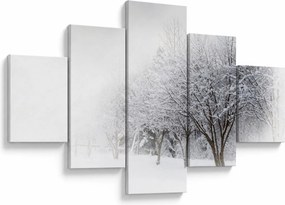 Obraz - Zimowa aleja (125x70 cm)