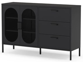 Czarna komoda 140x90 cm Diora – Marckeric