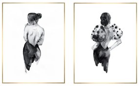 Obrazy zestaw 2 szt. 30x40 cm Woman Sketch – knor
