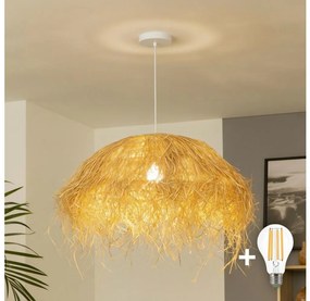 Brilagi - LED żyrandol na linkach CERIA BOHO 1xE27/40W/230V Ø 60 cm, z rafii