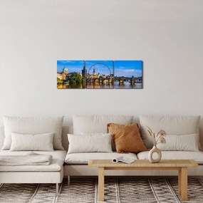 Obraz Mostu Karola (z zegarem) (90x30 cm)