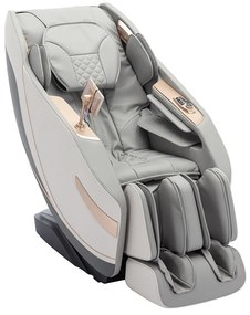 Fotel masujący z ekoskóry - System Zero Gravity - Szary - MOWATA