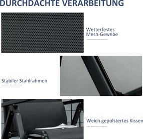 Outsunny leżak ogrodowy skladany 70cm regulowany przesylny - Aosom PL