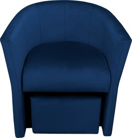 Fotel CLUB z podnóżkiem tkanina Welur komfortowy fotel relaksacyjny do salonu i sypialni : Kolor tkaniny - VELVET - MG16