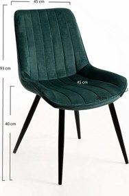 Zestaw 2 Krzese Lene Aksamitne