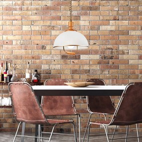 Lampa wisząca w kolorze miedzi ze szklanym kloszem ø 30 cm Ramona – LAMKUR