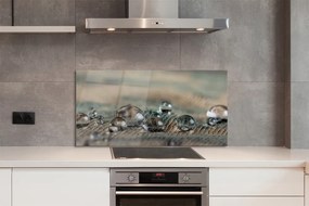 Szklany Panel Tekstura Kropli w Zbliżeniu