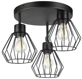 Czarna lampa sufitowa Audrey – LAMKUR