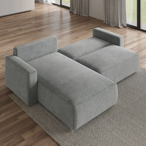 Masseno Narożnik FORIL z funkcją spania i pojemnikiem na pościel Narozniki L, Rozkładana sofa - Kremowy, MONOLITH 04