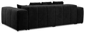 Czarna aksamitna sofa 320 cm Rome Velvet – Cosmopolitan Design