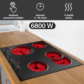 JAGO Płyta szklano-ceramiczna, 6800 W