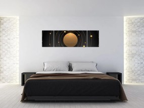 Obraz - Złote kółka (170x50 cm)