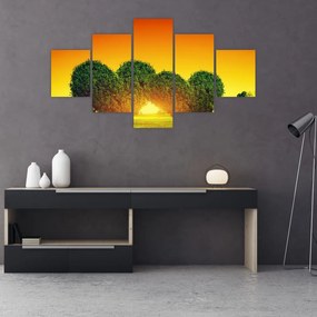 Obraz - Serce w koronach drzew (125x70 cm)