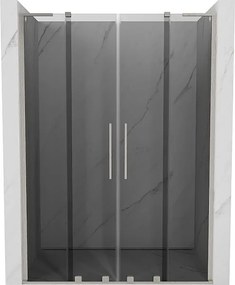 Mexen Velar L Duo drzwi prysznicowe rozsuwane 140 cm, grafit, nikiel szczotkowany - 871-140-003-42-97