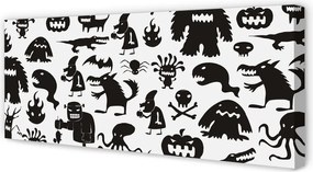 Obraz na płótnie Czarne Stwory na Białym Tle