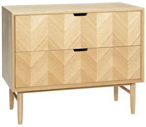 Komoda z drewna dębowego z szufladami Hübsch Herringbone