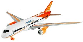 Samolot pasażerski biały friction podstawka 65 cm