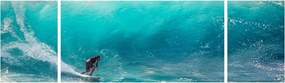 Obraz surfera na falach (170x50 cm)