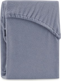 Szare prześcieradło frotte z gumką 180x200 cm Ruby – Restilo