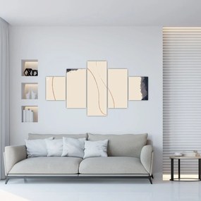 Obraz - Beżowa abstrakcja (125x70 cm)