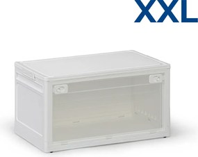 Duży składany regałowy pojemnik XXL 94 l, 660x400x358 mm, biały