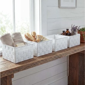 Kosz do przechowywania MCW-C37 (zestaw 4 szt.),  biały