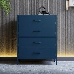 Komoda szafka metalowa granatowa Modern CARLA, 800 x 1015 x 400 mm