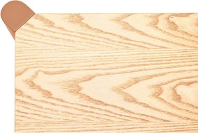 Ceglasty/w jasnym naturalnym kolorze regał w dekorze dębu 126x128x43 cm Bona – Teulat