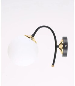 Biało-czarny kinkiet ø 15 cm Yoyo – Squid Lighting