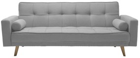 Szara rozkładana sofa NESTOR VELVET