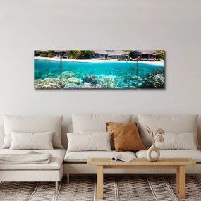Obraz plaży na tropikalnej wyspie (170x50 cm)