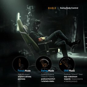 Fotel gamingowy Diablo X.Eye Prime, Normal Size, Gothic Green