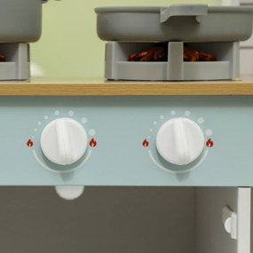 AIYAPLAY Zestaw kuchenny dla dzieci, kuchnia z efektami, ekspres do kawy, piekarnik, dużo miejsca do przechowywania, MDF, stal, dla dzieci od 3 lat