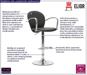 Czarne hokery z podłokietnikami - Ginosa 6X