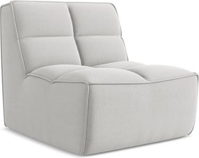 Moduł - z tkaniny welwetowej - srebrny - KALAI