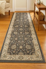 Antracytowy wzorzysty elegancki chodnik na metry M4-M09